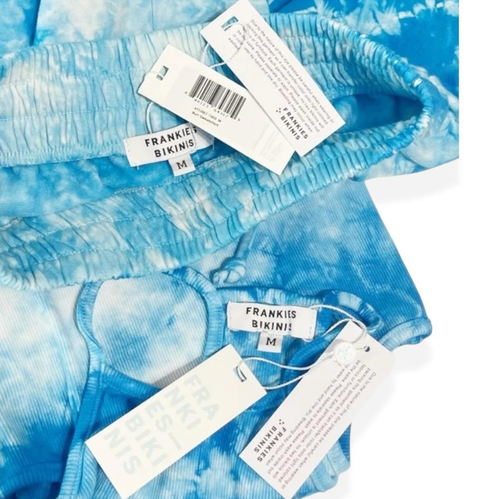 FRANKIES BIKINIS Set Sebastian Tank & Burl Sweatshorts, Ocean Tie Dye, Medium - Picture 9 of 12